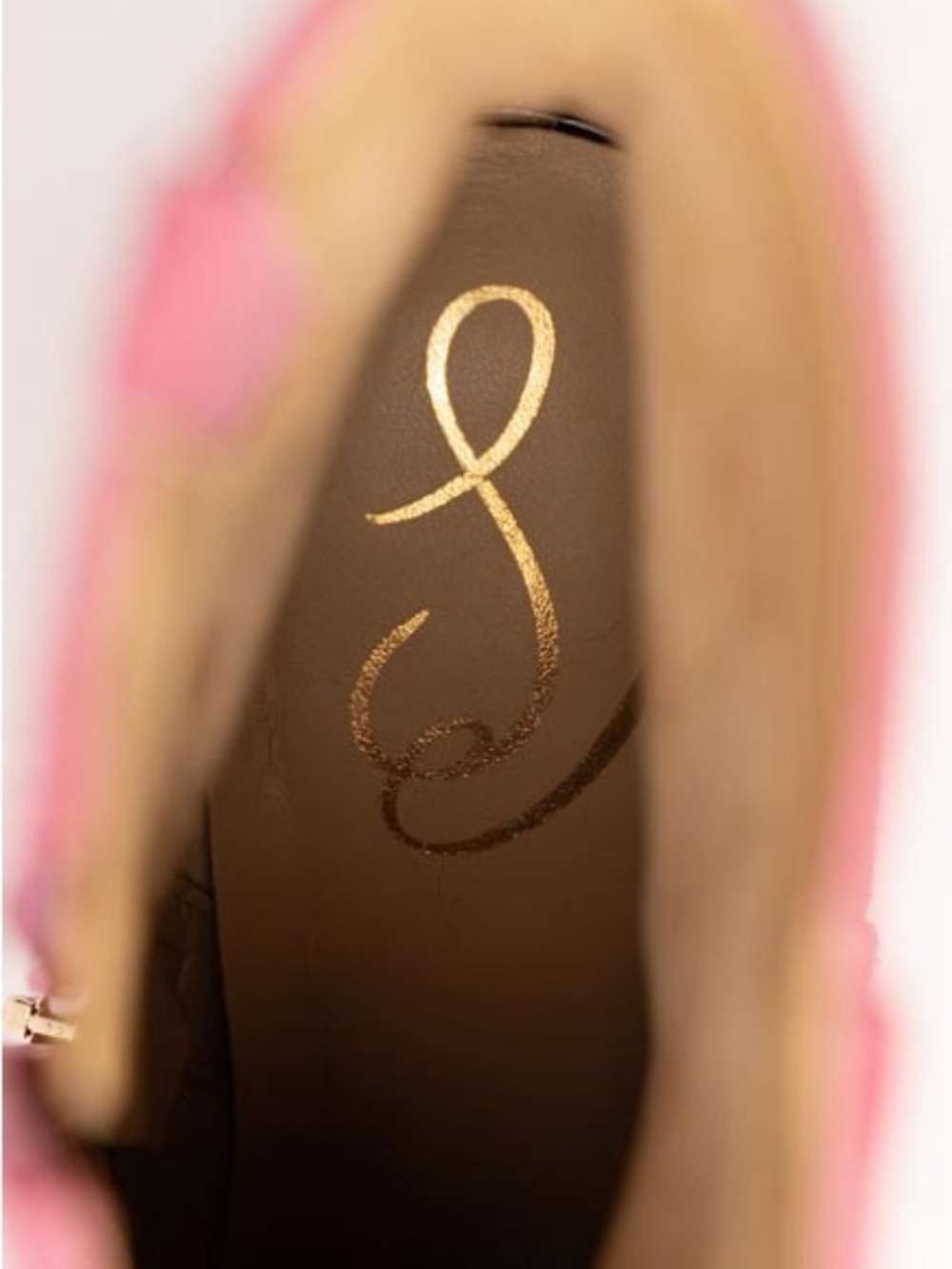 Sam Edelman Pink Suede Pointed Toe Ankle Booties - Picture 11 of 11
